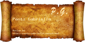 Pentz Gabriella névjegykártya